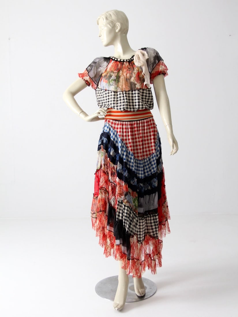 Jean Paul Gaultier 1990s Silk Chiffon Skirt and Blouse Set (1 of 10)