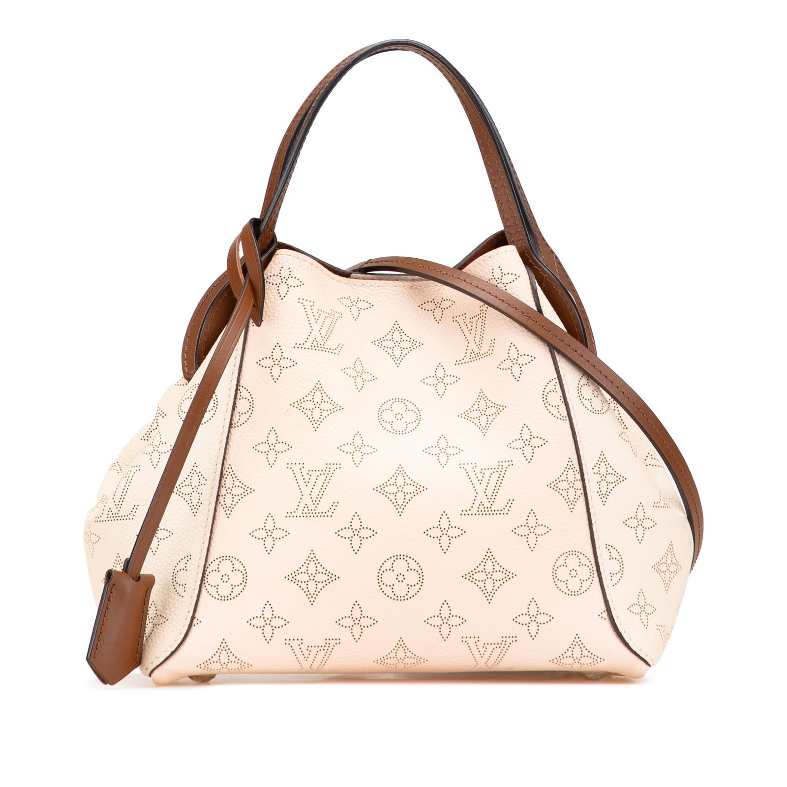 Louis Vuitton Monogram Mahina Hina PM Leather Bag: Louis Vuitton Monogram Mahina Hina PM Leather Bag Introducing the Louis Vuitton Monogram Mahina Hina PM, a stylish and sophisticated bag crafted from high-quality perforated leather. This elegant hand