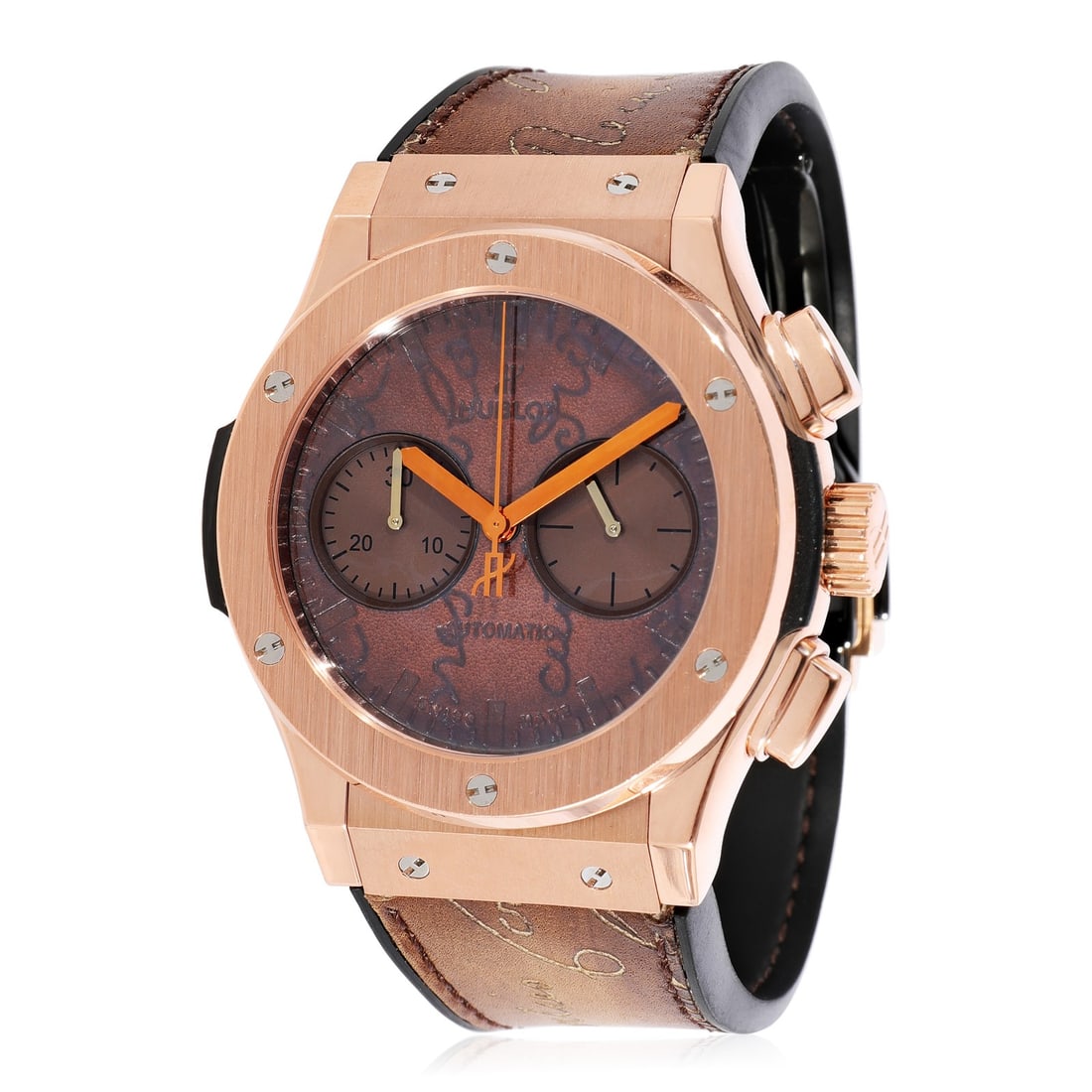 Hublot Classic Fusion Berluti Scritto 18K Rose Gold 45mm Men's Automatic Watch (1 of 5)