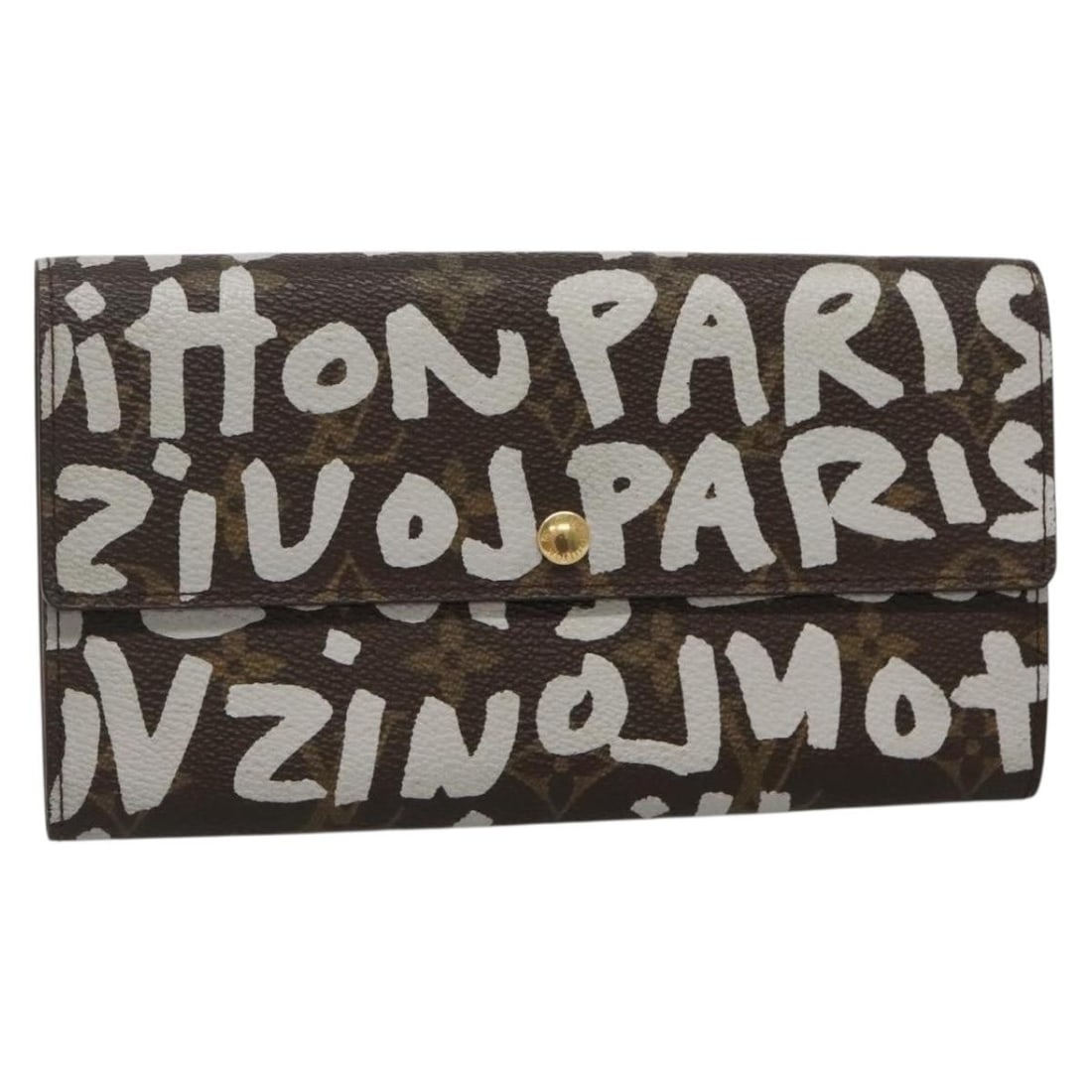 LOUIS VUITTON Graffiti Long Wallet M92189 Monogram White Auth: LOUIS VUITTON Graffiti Long Wallet M92189 Monogram White Auth This elegant LOUIS VUITTON Graffiti Porte Monnaie Credit Wallet in white features the iconic Monogram Graffiti Canvas, making it a stylish