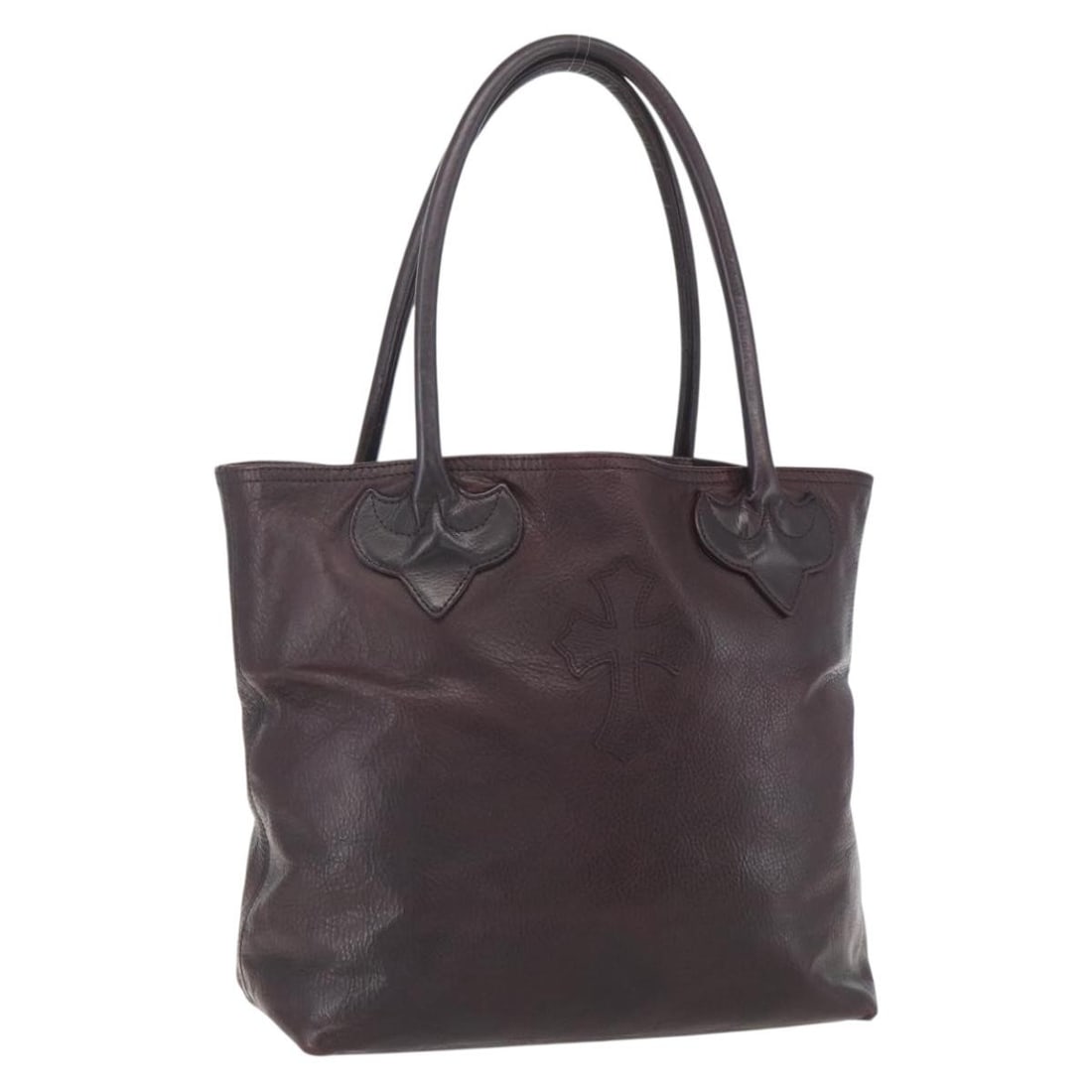 Chrome Hearts Black Leather Tote Bag Crosspatch Authenticated (1 of 18)