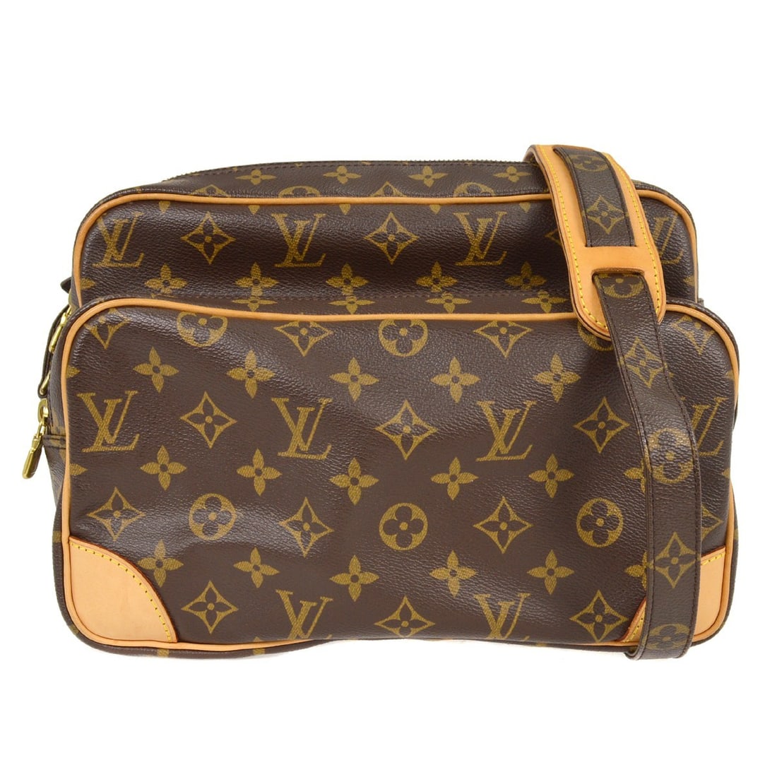 Louis Vuitton Monogram Nile Messenger Bag M45244 Crossbody: Louis Vuitton Monogram Nile Messenger Bag M45244 Crossbody Introducing the Louis Vuitton Monogram Nile Messenger Shoulder Bag, a stylish accessory perfect for casual occasions. This medium-sized bag f