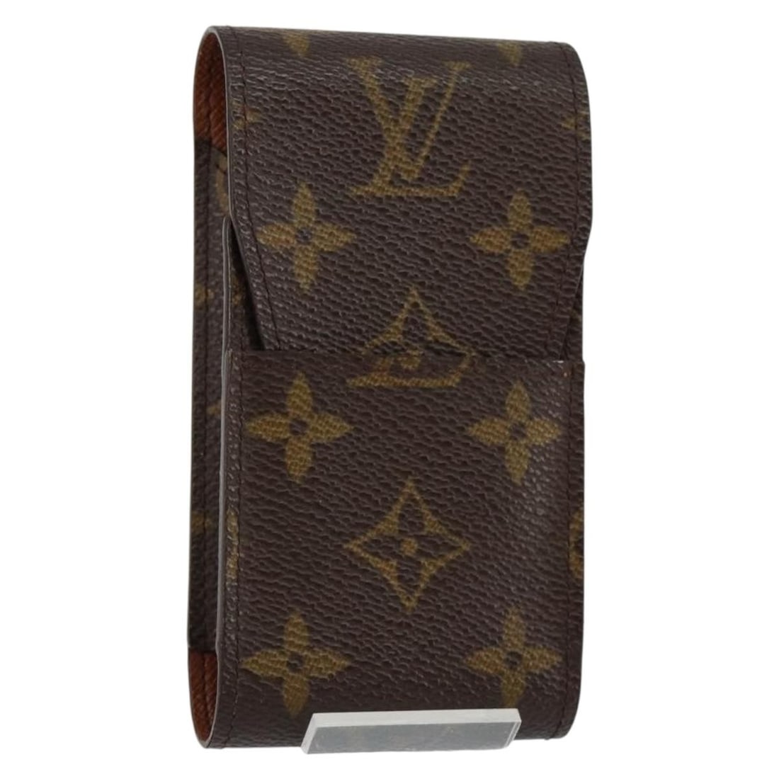Brown Cigarette Pouch Louis Vuitton Etui Toiletry Case: Brown Cigarette Pouch Louis Vuitton Etui Toiletry Case This un-used Louis Vuitton Etui cigarette case features a classic brown design and is crafted for female use. It is in good condition, with sligh