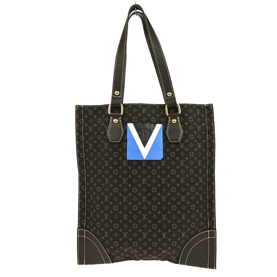 Louis Vuitton Monogram Mini Lin Initial Tanger Handbag Brown Leather: Louis Vuitton Monogram Mini Lin Initial Tanger Handbag Brown Leather This Louis Vuitton Monogram Mini Lin Initial Tanger handbag is a stylish accessory perfect for casual occasions. It features a clas