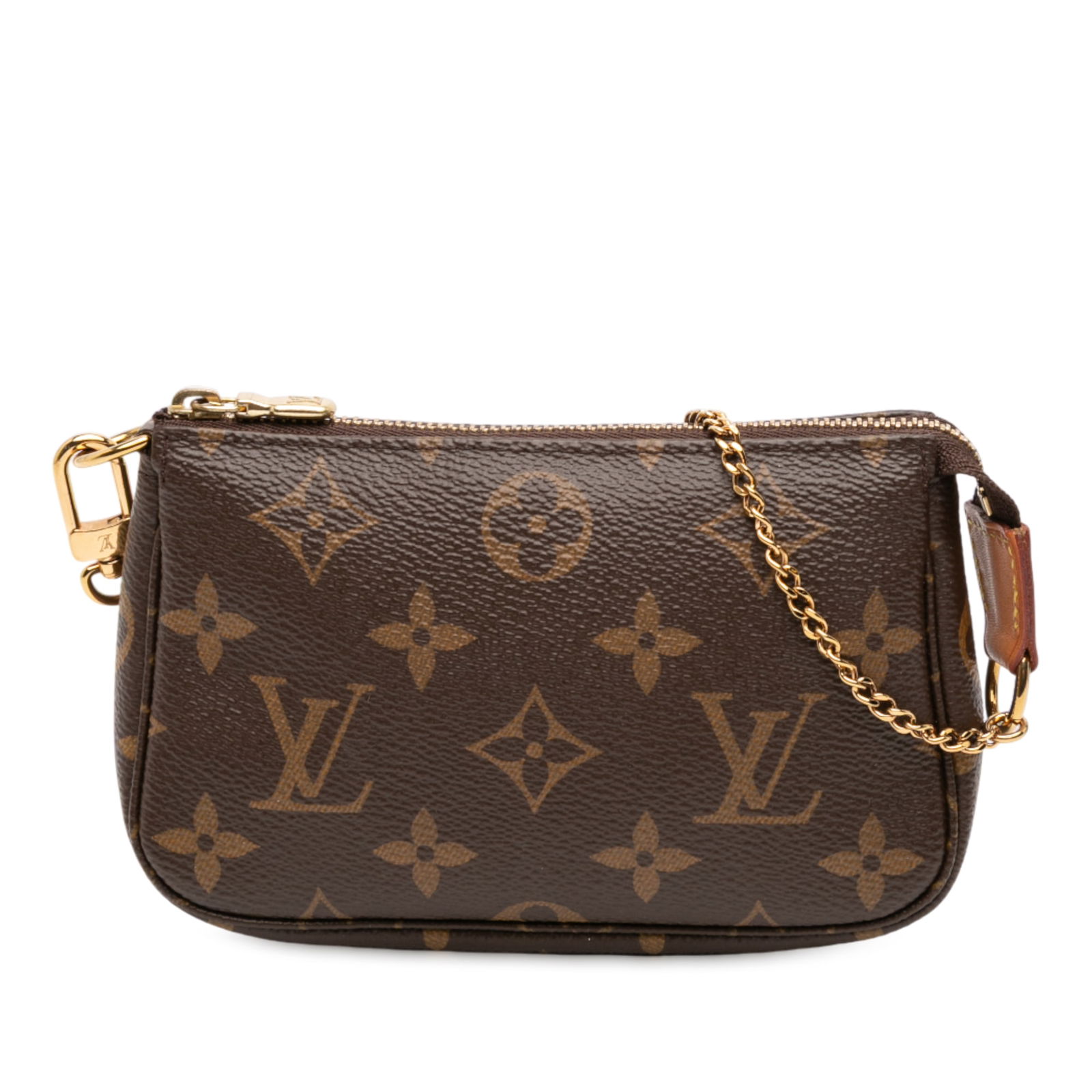 Louis Vuitton Monogram Mini Pochette Accessoires Bag Brown Fabric: Louis Vuitton Monogram Mini Pochette Accessoires Bag Brown Fabric The Louis Vuitton Monogram Mini Pochette Accessoires is a stylish bag crafted from durable monogram canvas. It features a convenient t