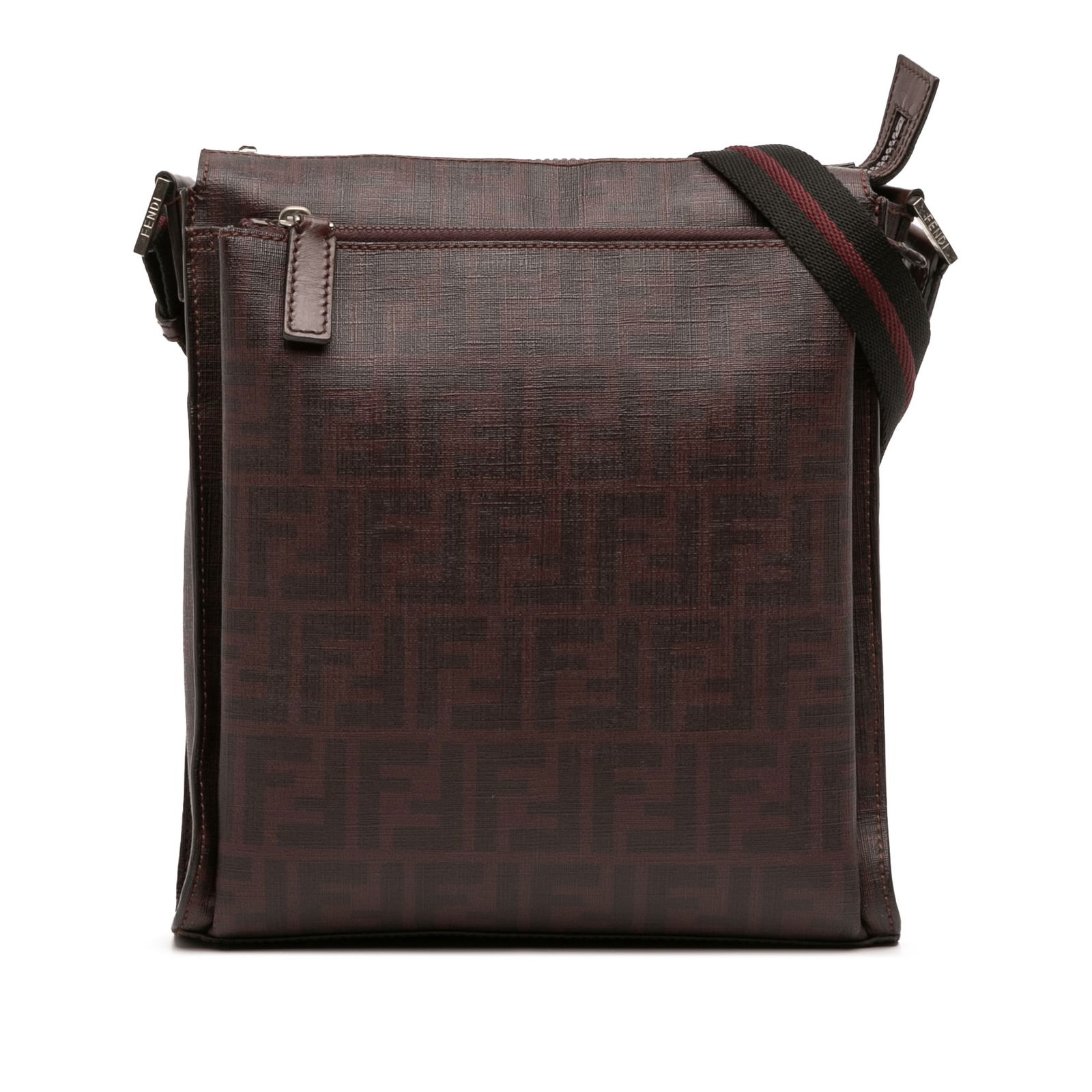 Fendi Zucca Coated Canvas Brown Crossbody Bag Italy: Fendi Zucca Coated Canvas Brown Crossbody Bag Italy This Fendi Zucca Coated Canvas Crossbody bag showcases a stylish and practical design, crafted from durable coated canvas. It features an adjustable