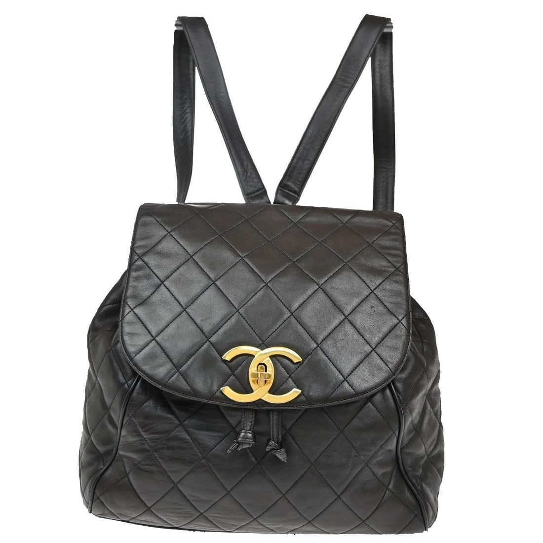 Chanel Brown Vintage CC Flap Leather Backpack (1 of 2)