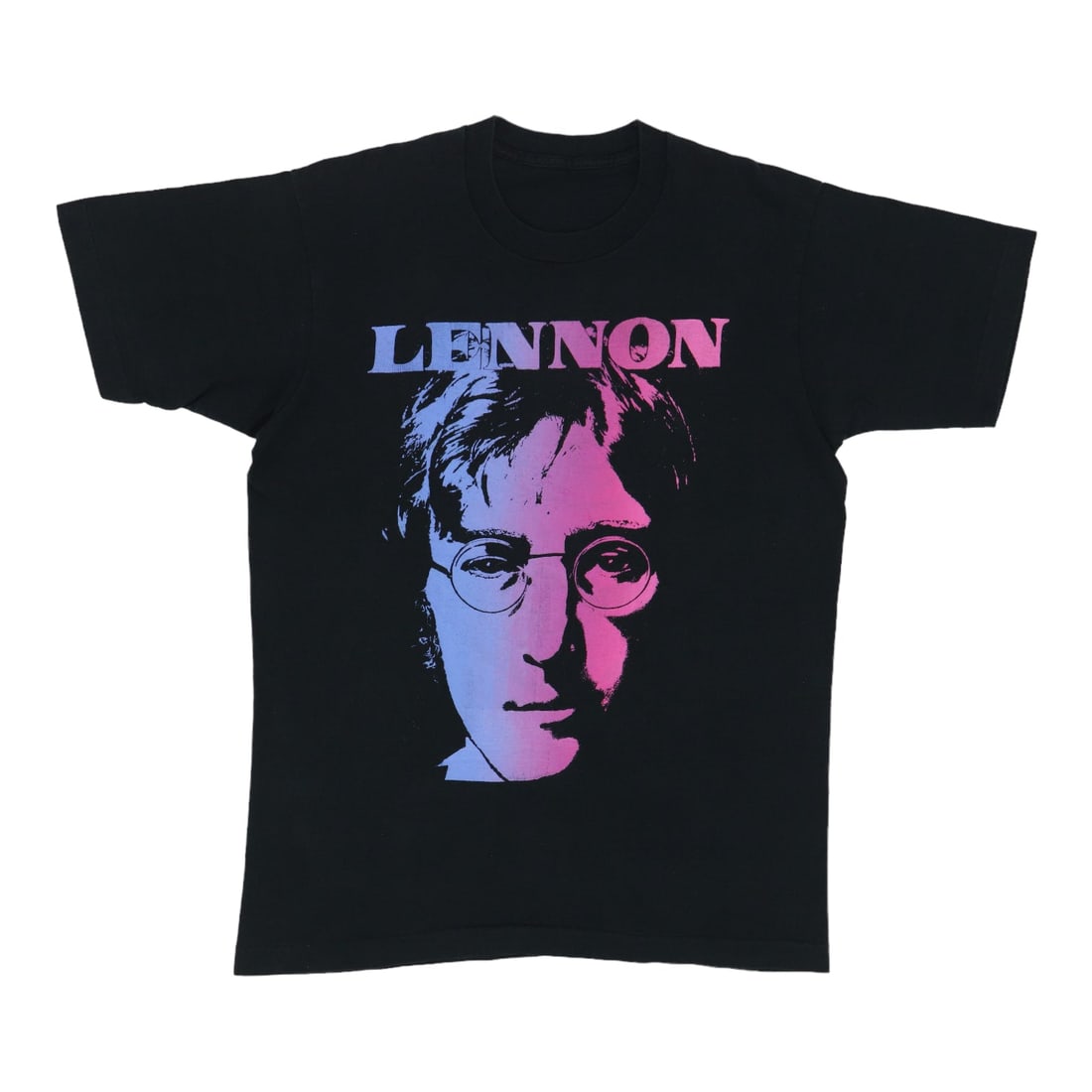 Vintage 1990s John Lennon Memorial T-Shirt Black 100% Cotton (1 of 4)