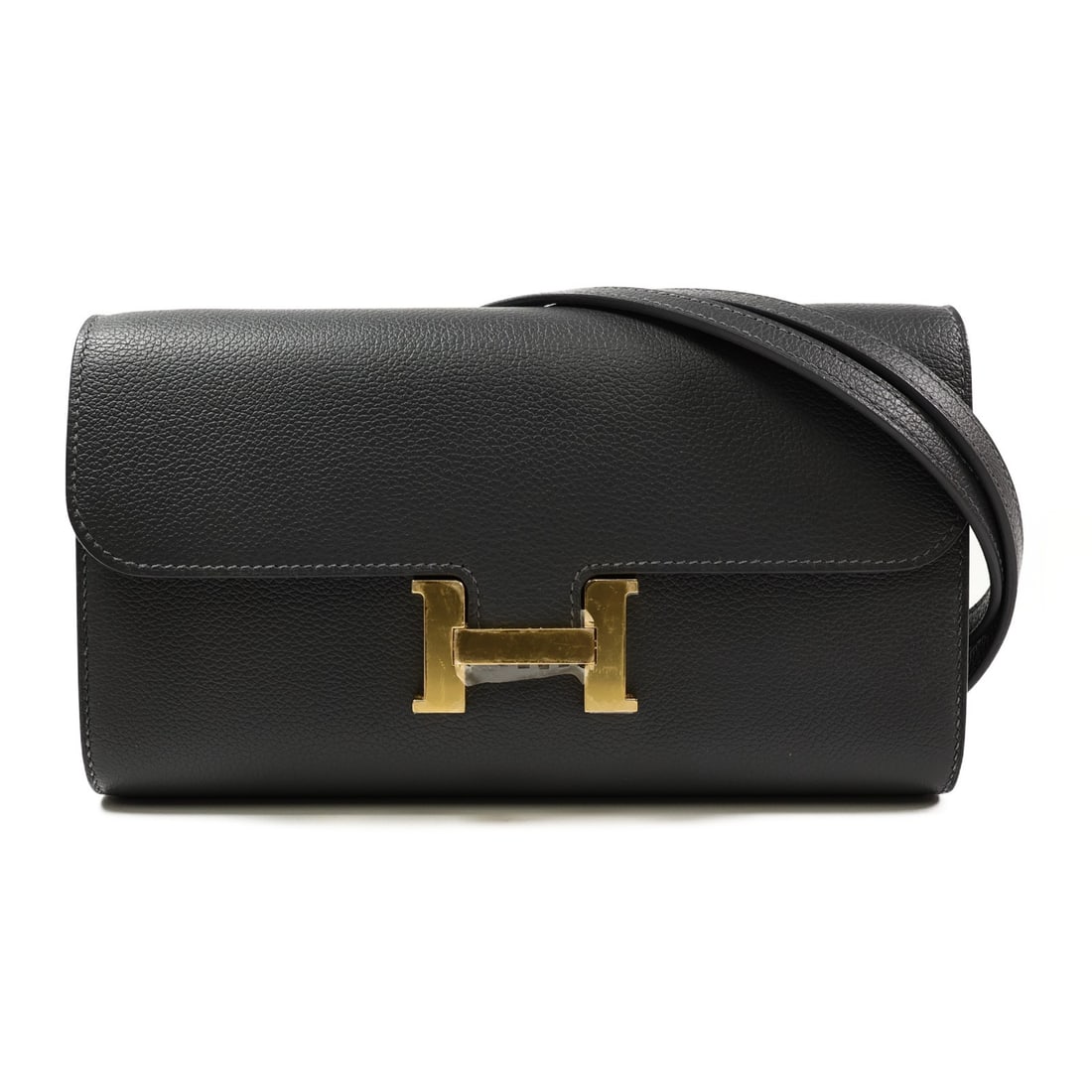 Hermes Constance To Go gray shoulder bag with gold hardware in Evercolor leather (1 of 17)