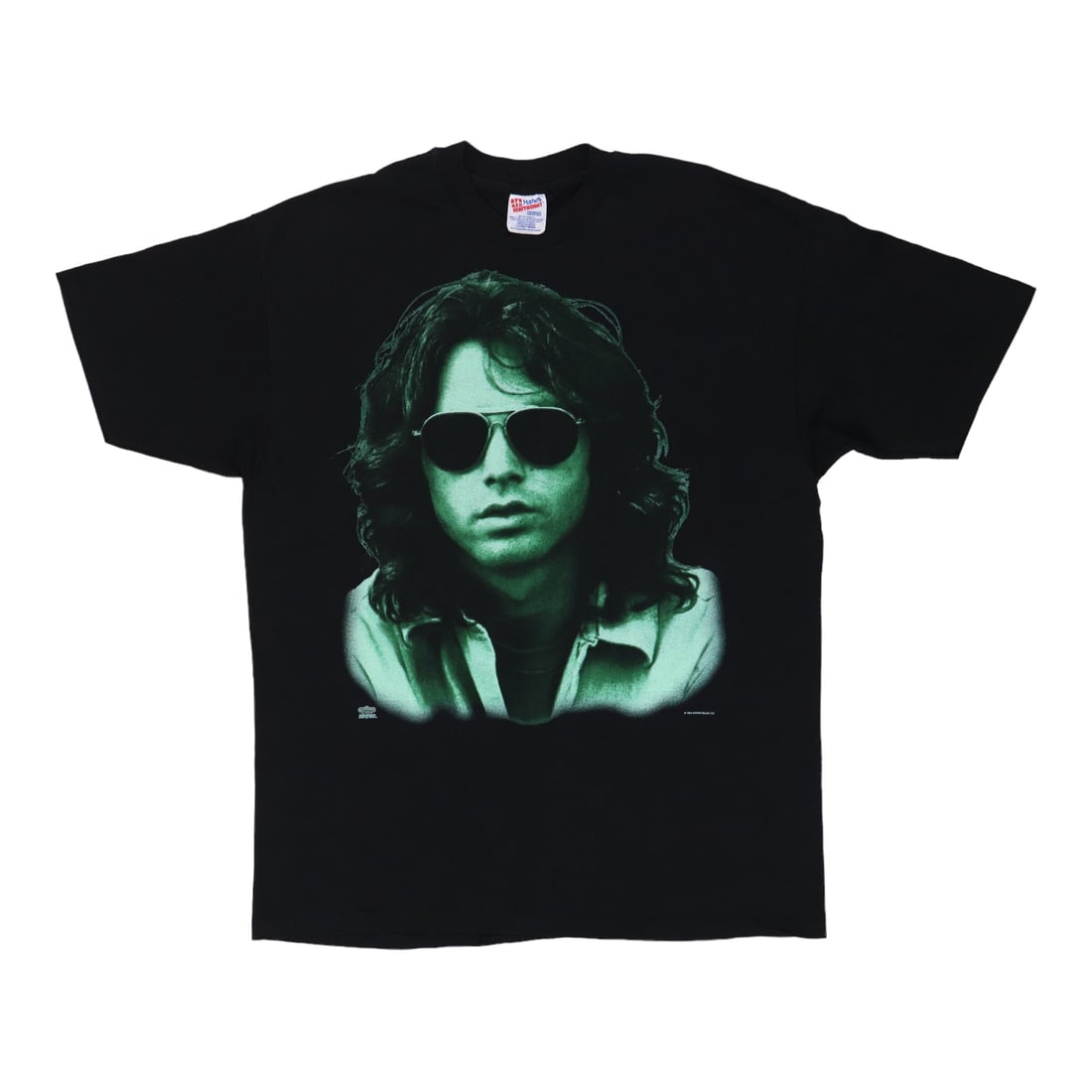 Vintage 1994 Jim Morrison Black Cotton Shirt XL: Vintage 1994 Jim Morrison Black Cotton Shirt XL This original vintage 1994 Jim Morrison shirt is a must-have for fans and collectors alike. Crafted from 100% cotton, this black shirt is a true vintage
