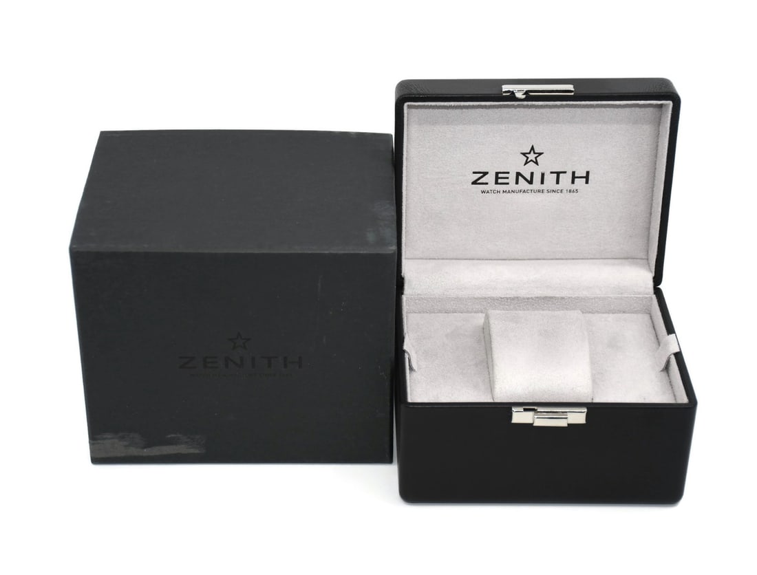 Authentic Zenith Single Watch Presentation Box 5x5x4 Inches: Authentic Zenith Single Watch Presentation Box 5x5x4 Inches This Zenith Watch Box is a stylish and elegant presentation box designed to hold a single watch. Crafted by Zenith, a reputable brand known