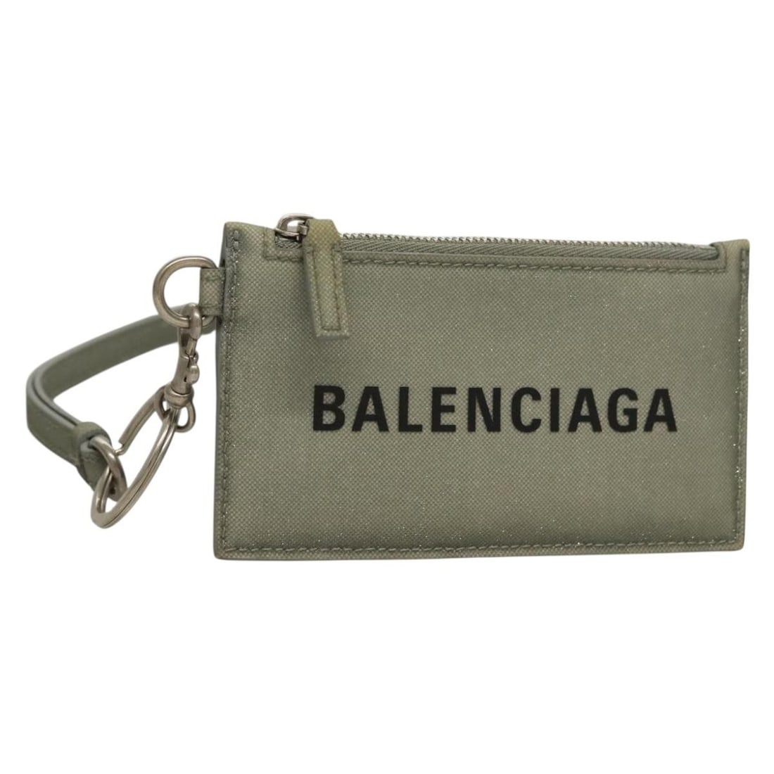 BALENCIAGA Gray Canvas Neck Pouch 594548 Auth Made in Italy: BALENCIAGA Gray Canvas Neck Pouch 594548 Auth Made in Italy This BALENCIAGA Neck Pouch is crafted from durable gray canvas, combining style and functionality for everyday use. The pouch features a com