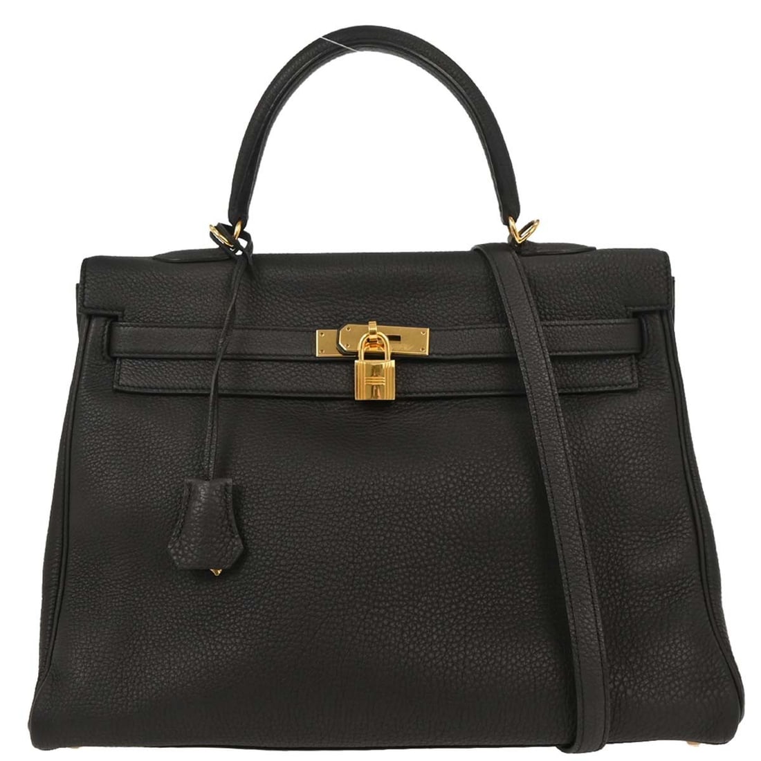 Hermes Black Togo Kelly 35 Handbag Gold Hardware 2way (1 of 10)