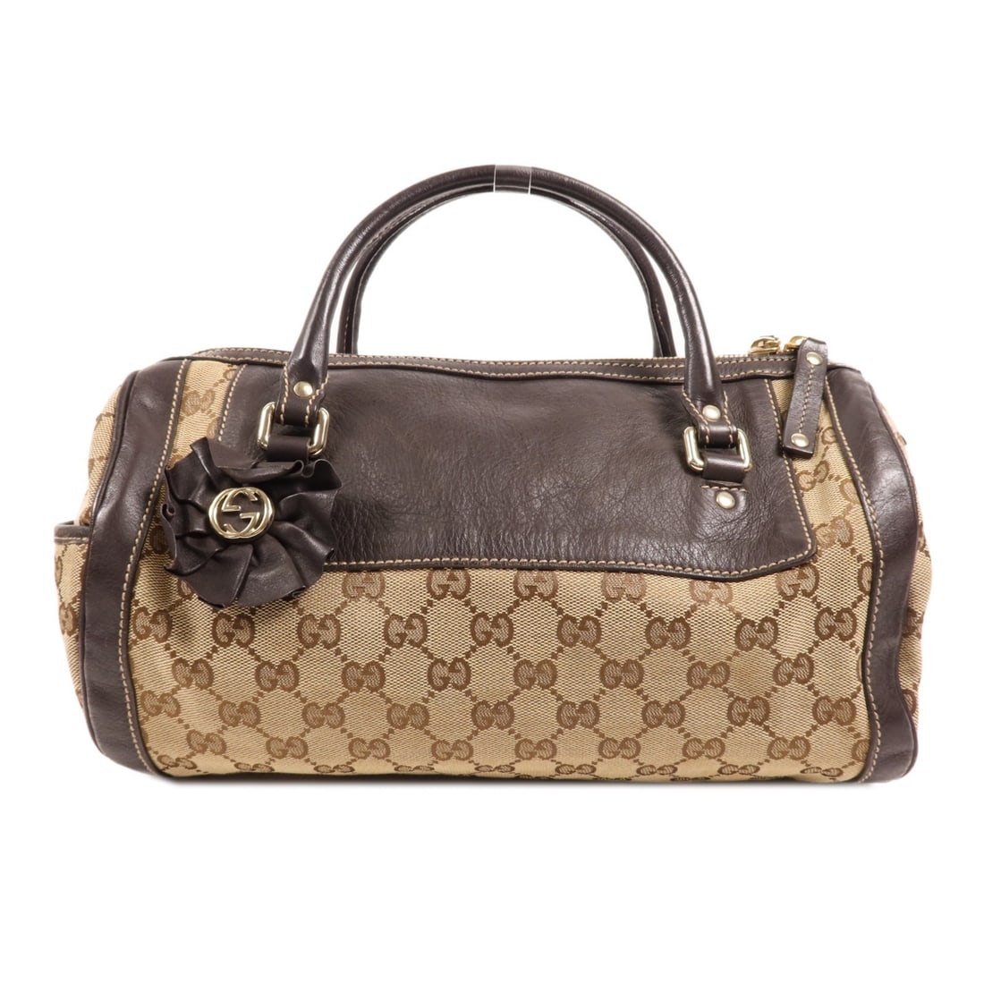 GUCCI GG Trophy Handbag 189825 Canvas Brown GHW (1 of 17)