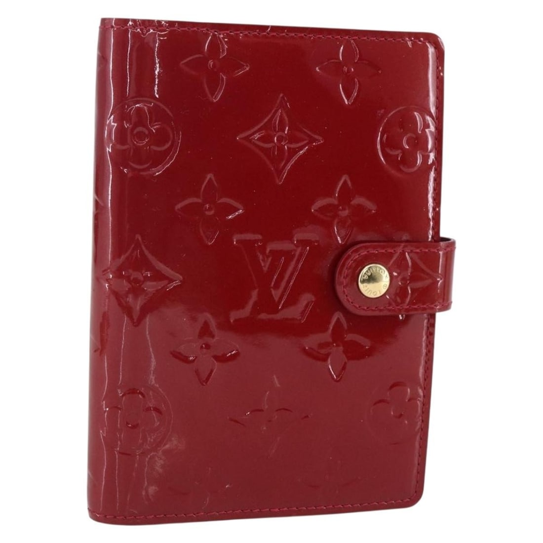 LOUIS VUITTON Vernis Agenda PM Day Planner Cover Rouge R21003 Auth (1 of 18)