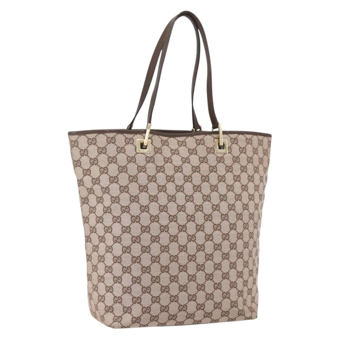 Beige Gucci Vintage Tote Bag with Leather Accents (1 of 1)