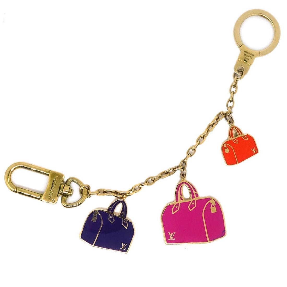 Louis Vuitton Gold Chain Iconic Keyring Charm Vintage Logo (1 of 4)