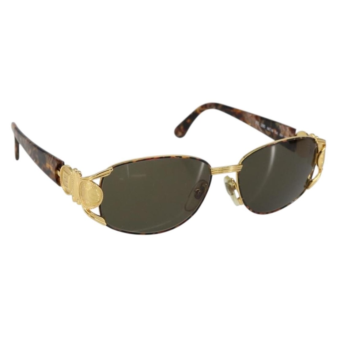FENDI Gold Tone Metal Sunglasses Made in Italy FS 295 (1 of 10)