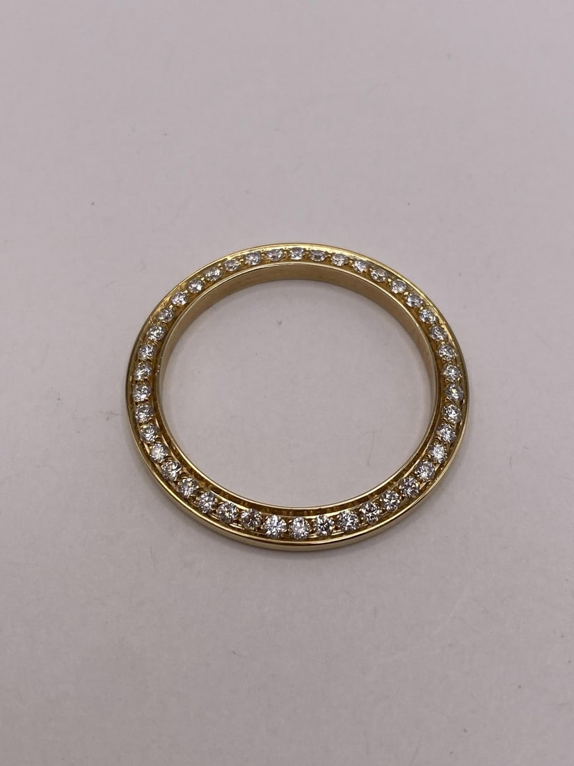 10K Yellow Gold Diamond Bezel 0.67 Ct for Rolex Datejust 69173 (1 of 1)