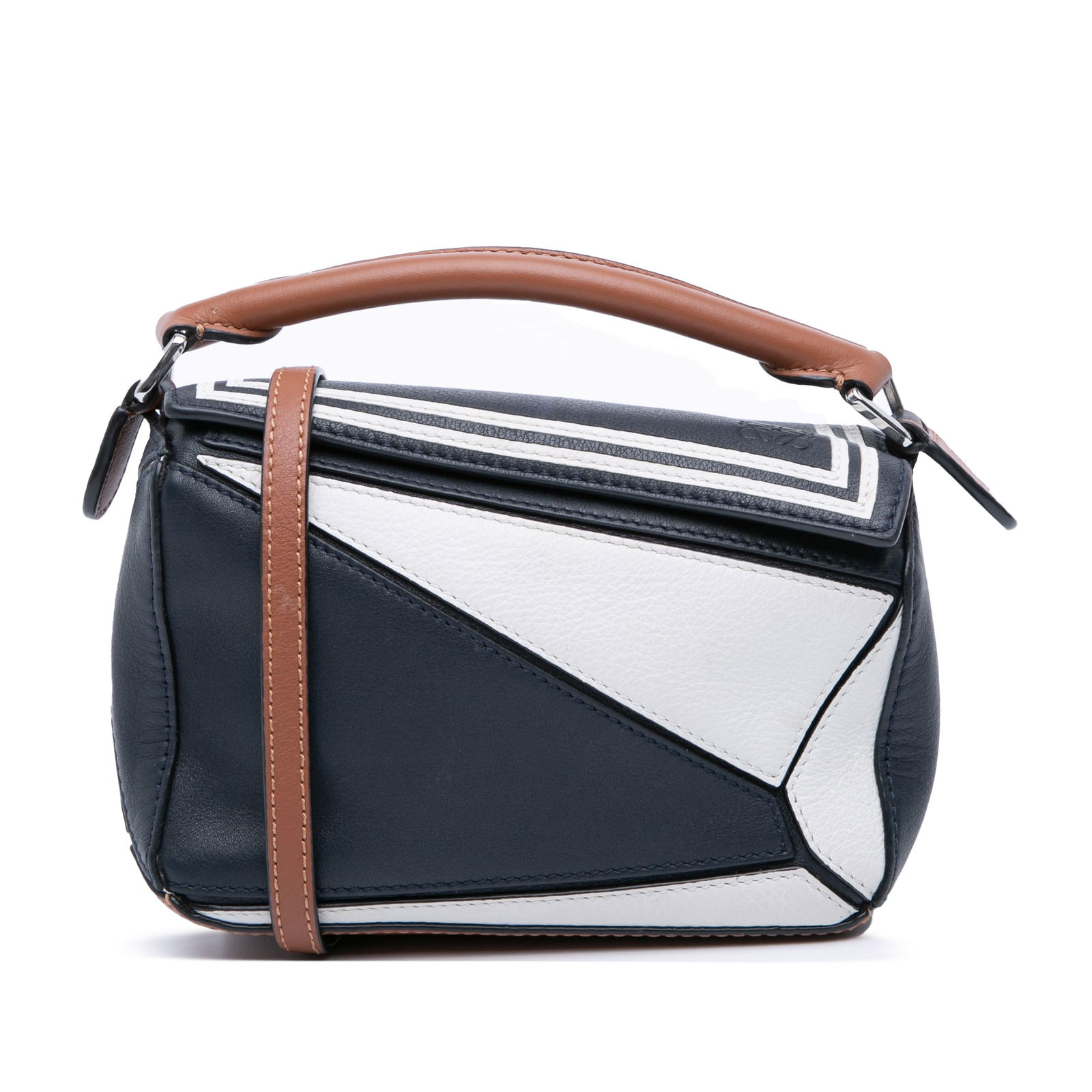 LOEWE Mini Sailor Puzzle Satchel Tricolor Calfskin Bag (1 of 11)