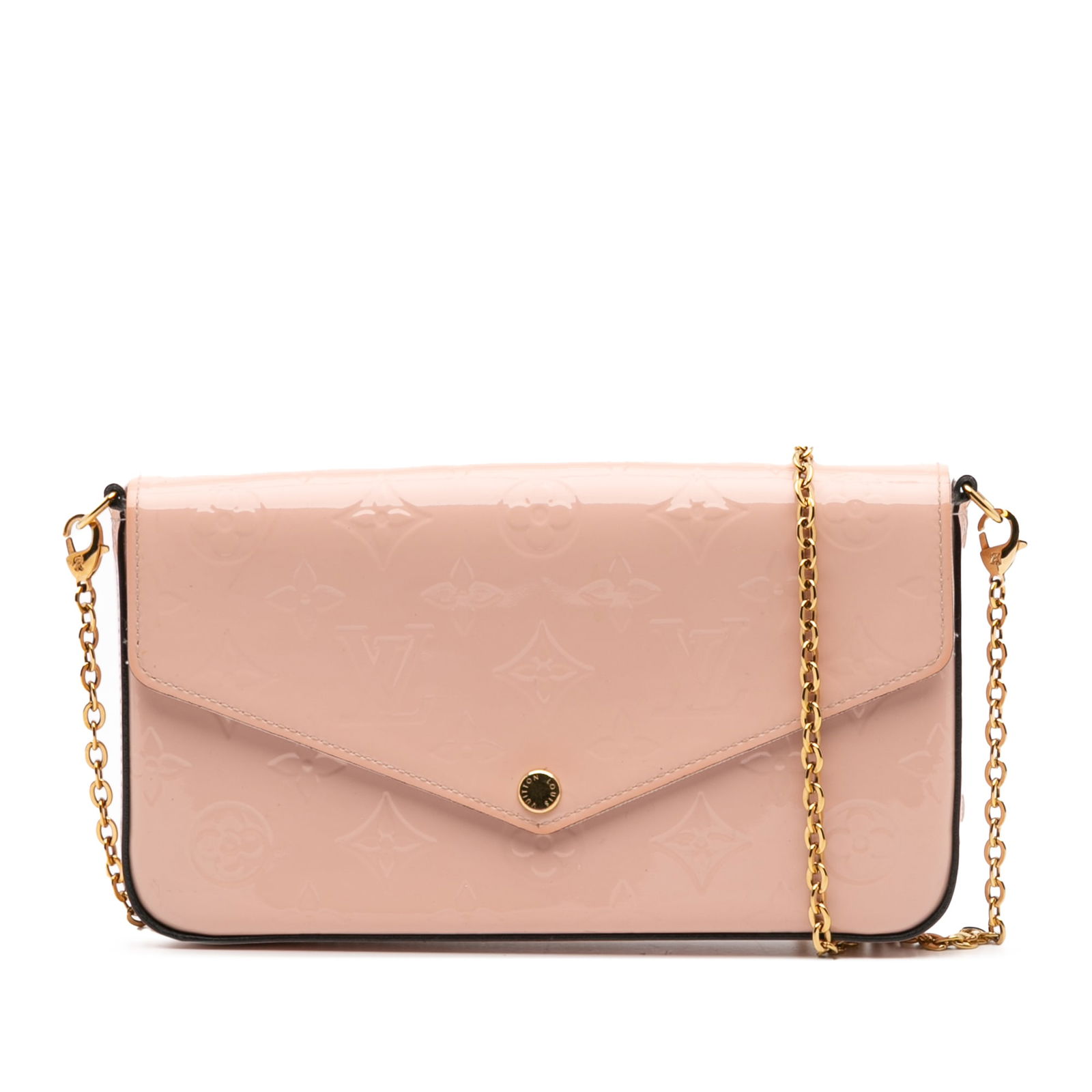 Louis Vuitton Monogram Vernis Pochette Felicie Pink Leather Bag (1 of 10)