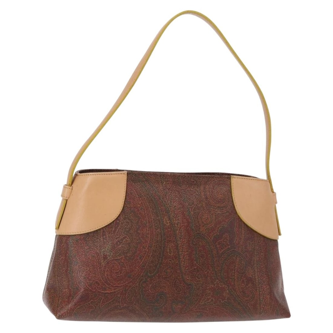 ETRO Brown Canvas Shoulder Bag Italy Authentic AM9604 (1 of 18)