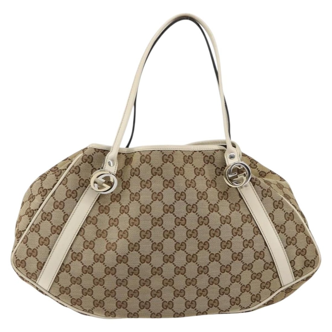 Gucci Twins Beige Canvas Tote Bag with Dual Handles (1 of 2)