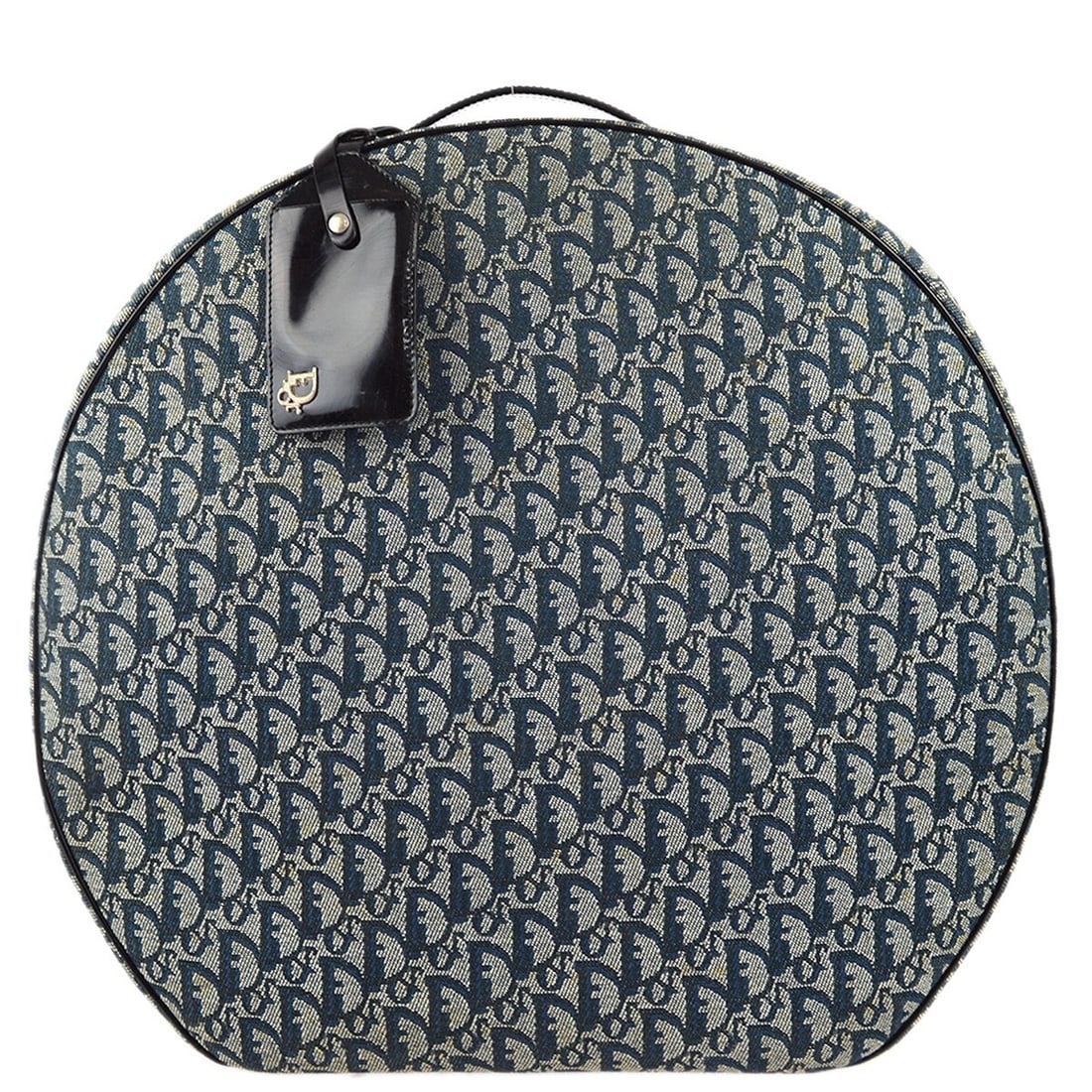 Dior Navy Trotter Top Handle Handbag BM-1001: Dior Navy Trotter Top Handle Handbag BM-1001 This Christian Dior Navy Trotter Handbag is a stylish accessory perfect for casual occasions. Crafted from durable canvas leather, it features a striking T