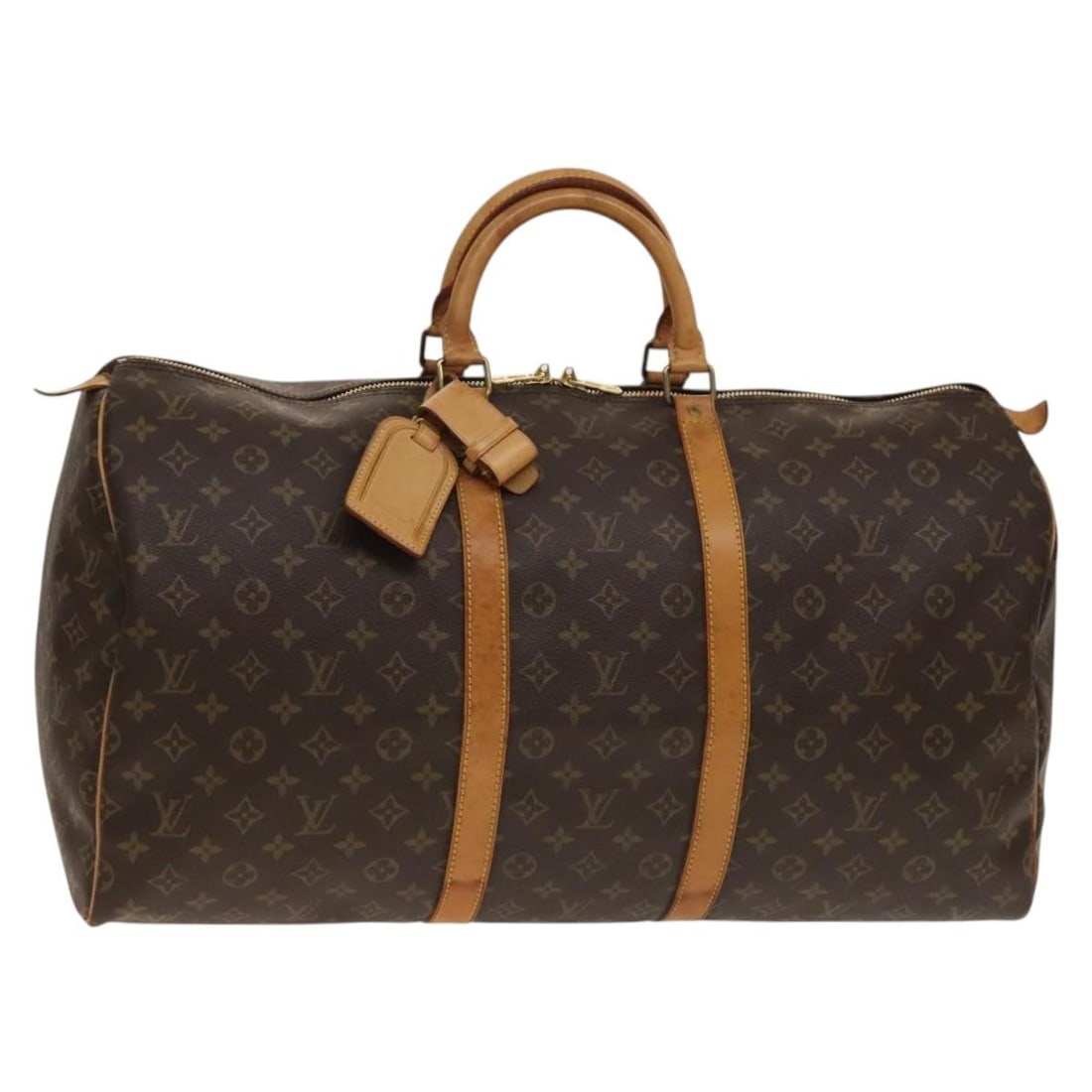 LOUIS VUITTON Monogram Keepall 55 Boston Bag M41424 Auth France (1 of 18)