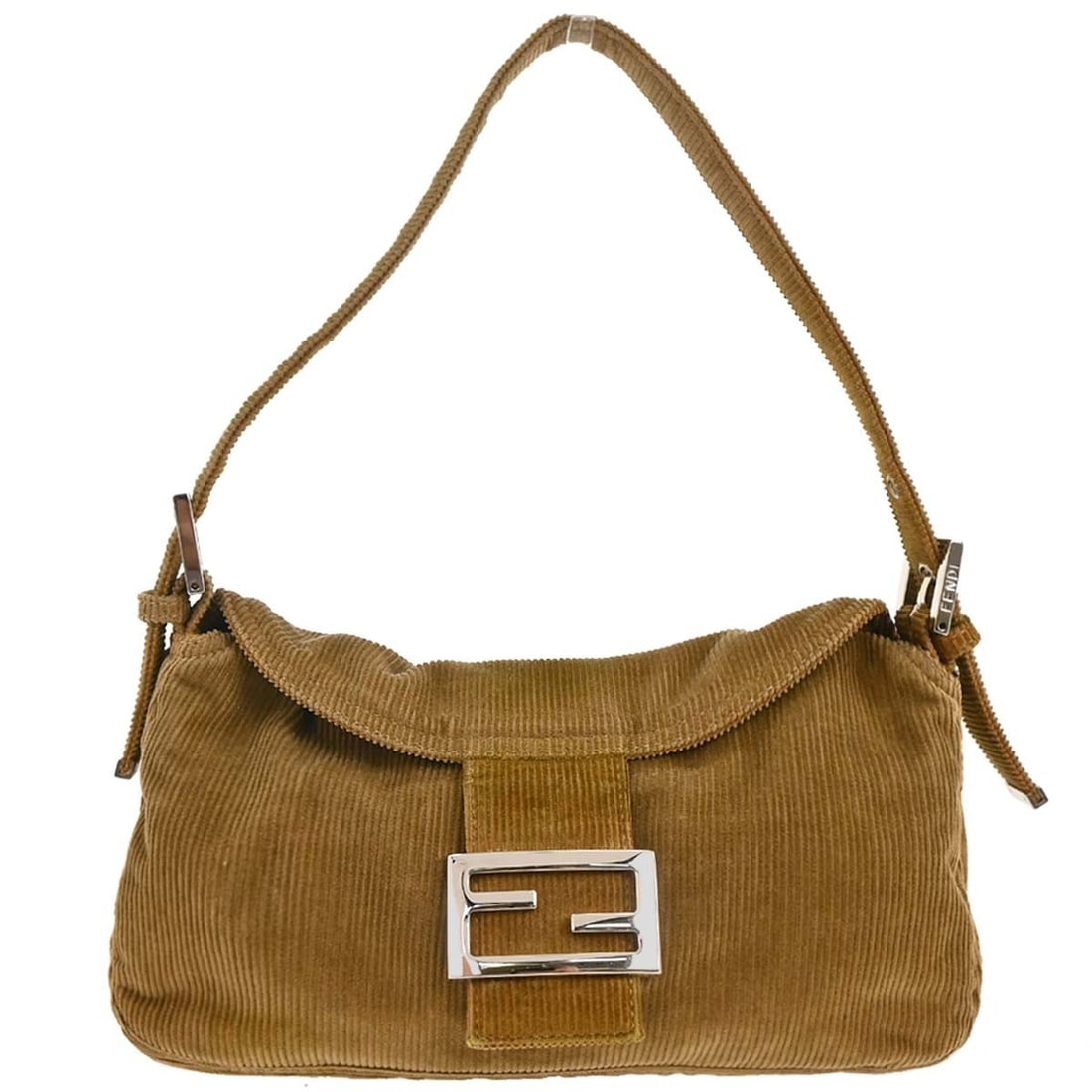 Fendi Brown Corduroy Handbag 2384-26725-009 Casual Shoulder Bag (1 of 10)
