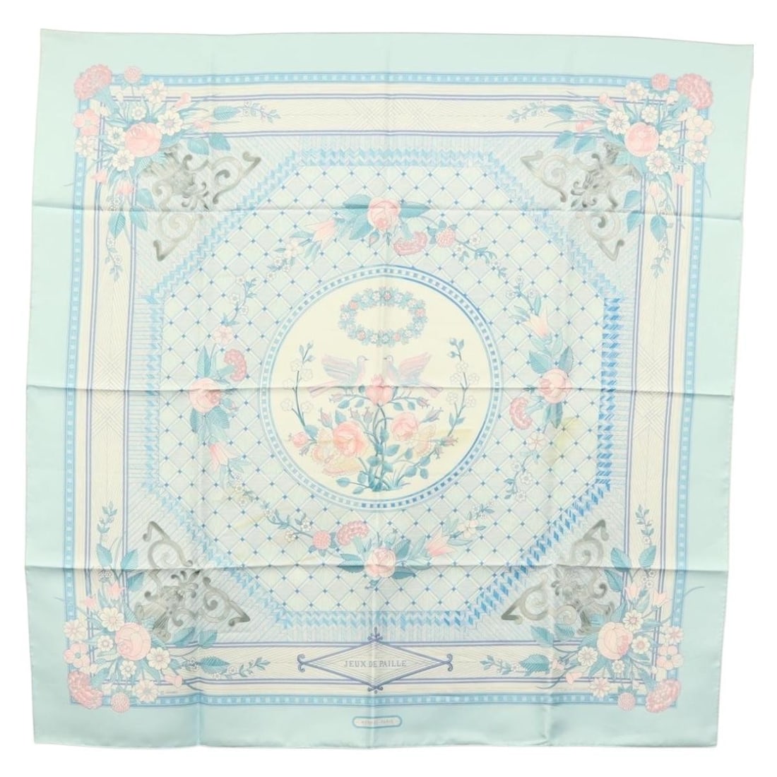 Blue Carre 90 Silk Scarf by Hermes (1 of 1)