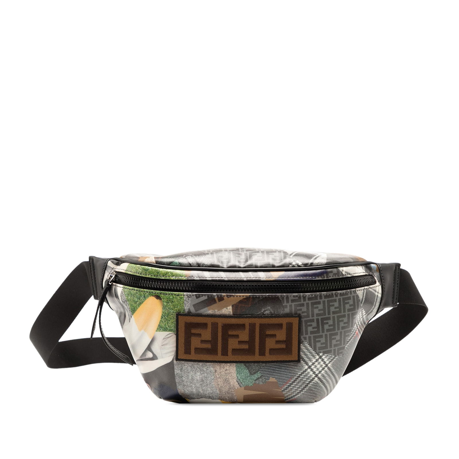 Fendi Hey Reilly Zucca FF 1974 Gray Coated Canvas Belt Bag: Fendi Hey Reilly Zucca FF 1974 Gray Coated Canvas Belt Bag Elevate your accessory game with the Fendi Hey Reilly Zucca FF 1974 Coated Canvas Belt Bag. This stylish belt bag features a durable coated c
