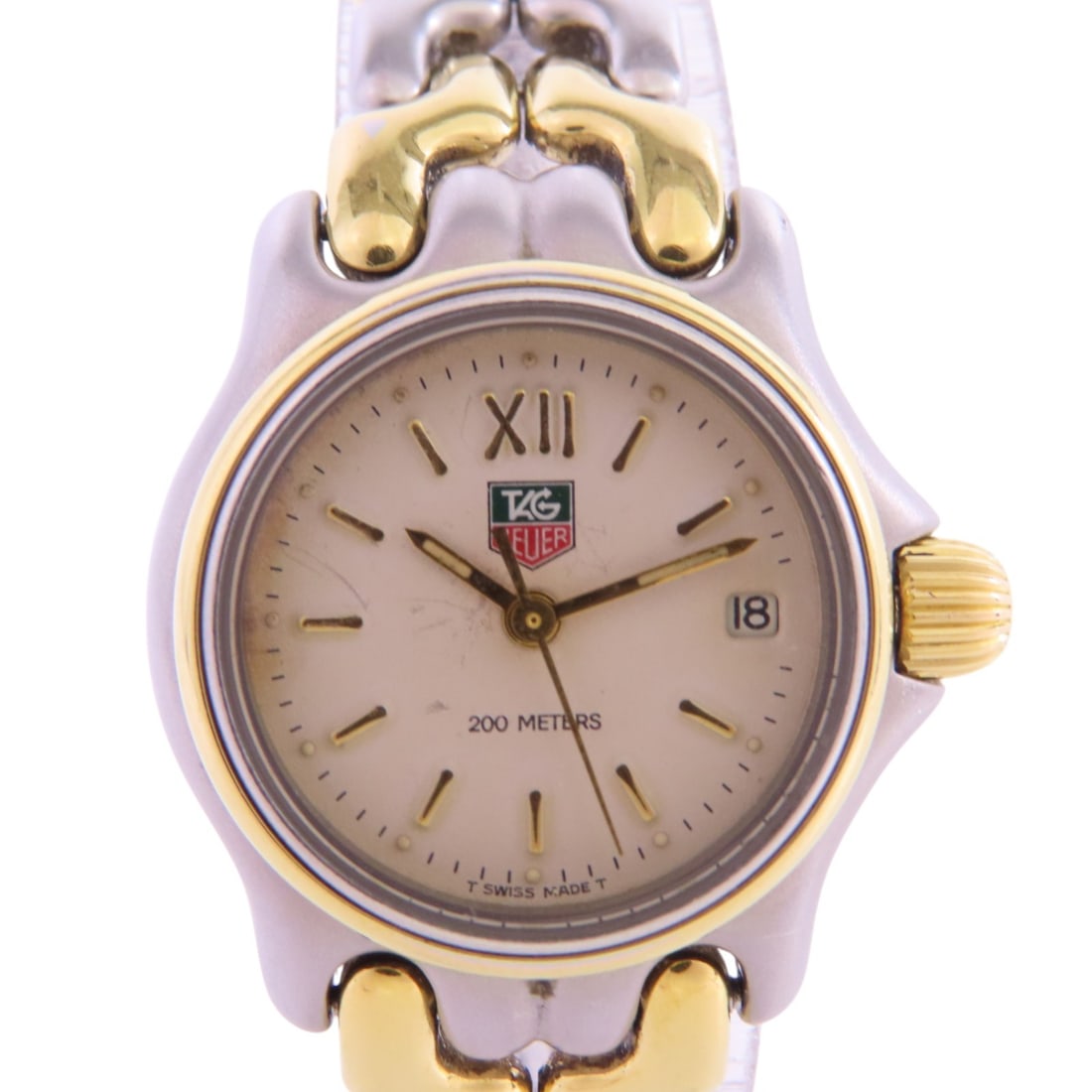 TAG HEUER Sel S05.008M Quartz Wristwatch Stainless Steel Beige 200M Waterproof: TAG HEUER Sel S05.008M Quartz Wristwatch Stainless Steel Beige 200M Waterproof This TAG HEUER Sel S05.008M Quartz Watch combines sophistication and durability with its stainless steel construction and