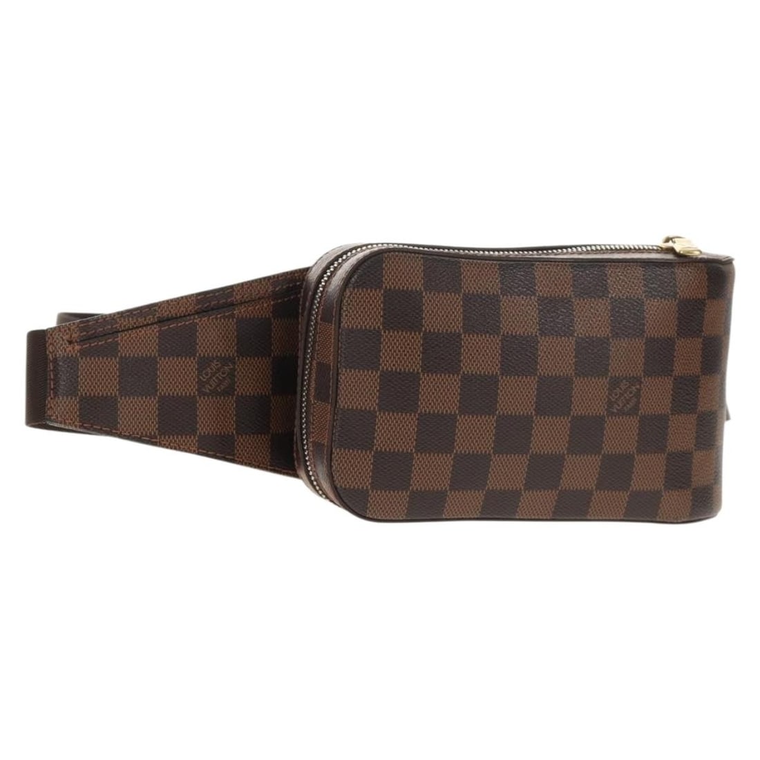 Geronimos BROWN Waist Bag by Louis Vuitton: Geronimos BROWN Waist Bag by Louis Vuitton This pre-owned Louis Vuitton Geronimos waist bag is crafted in brown material and designed for females. It remains in excellent condition with a slight loss