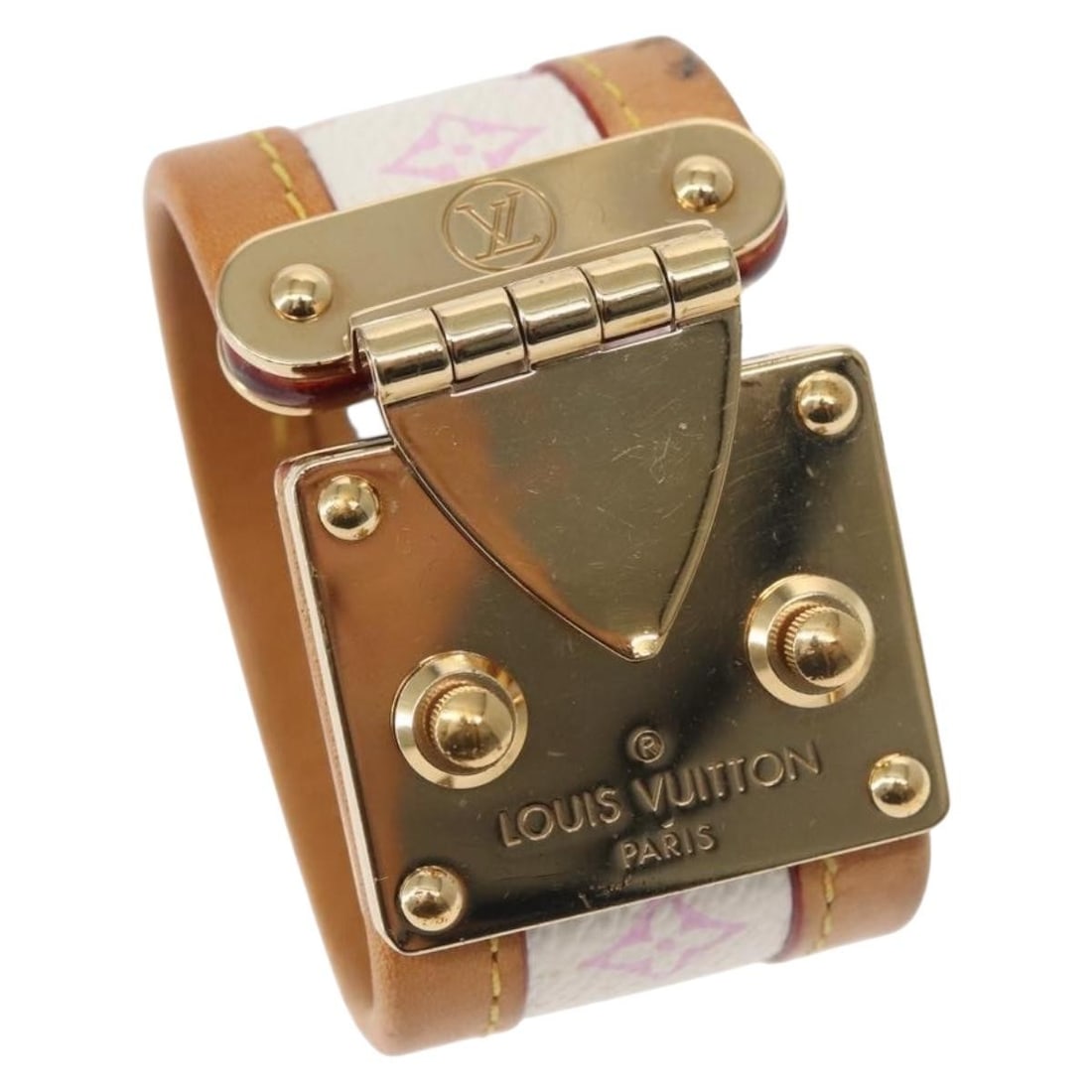 LOUIS VUITTON Monogram Multicolor Cerule Bracelet White M92593 Auth (1 of 10)