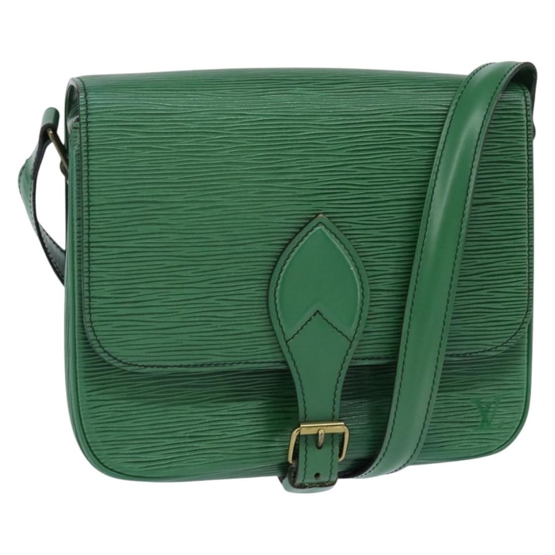 Cartouchiere Shoulder Bag in Green Epi Leather by Louis Vuitton (1 of 1)