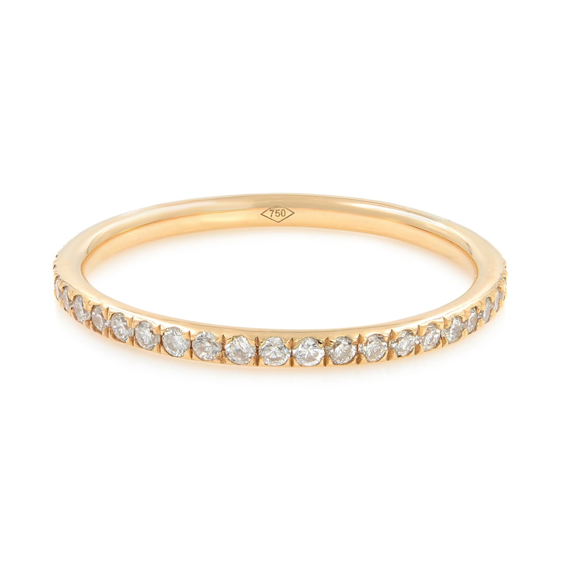 Rachel Koen 18K Rose Gold Diamond Eternity Band 0.39ct Appraised: Rachel Koen 18K Rose Gold Diamond Eternity Band 0.39ct Appraised This exquisite Micro Pave Delicate Diamond Eternity Band is crafted from 18K Rose Gold, featuring a total carat weight of 0.39 ct. The