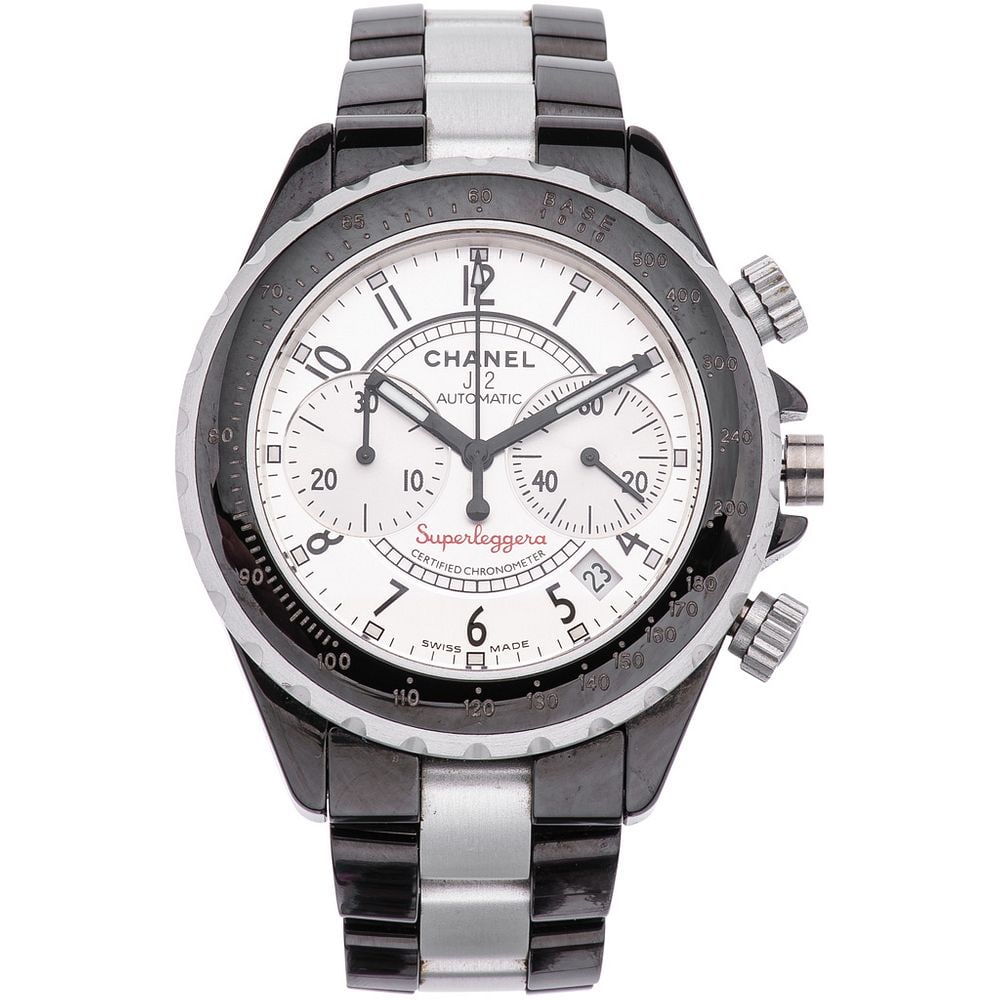 Chanel H1624 Superleggera 41mm Stainless Steel Watch with Papers: Chanel H1624 Superleggera 41mm Stainless Steel Watch with Papers This Chanel Superleggera watch features a silver dial and stainless steel case, measuring 41mm in diameter. The watch comes with warran