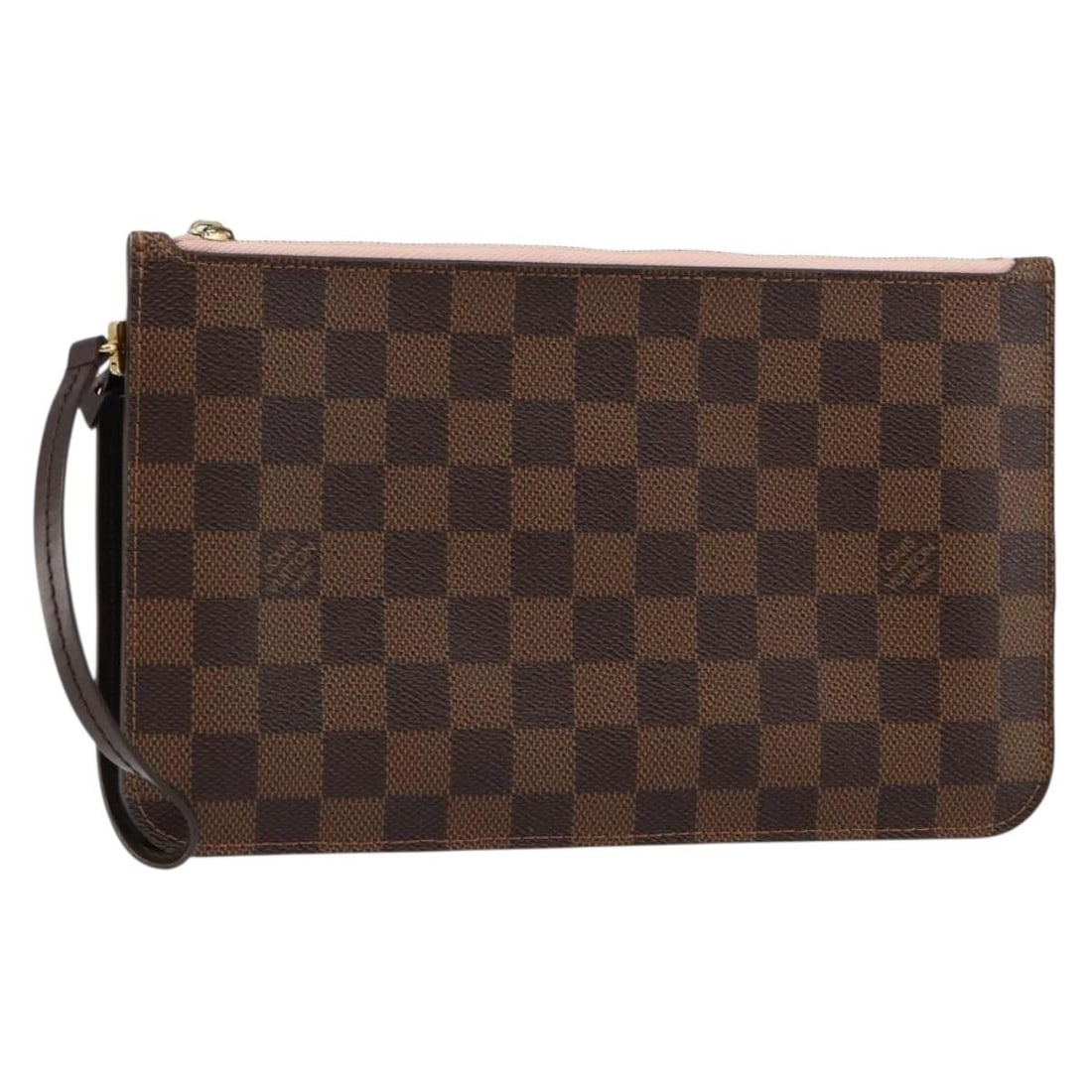 LOUIS VUITTON Damier Ebene Neverfull MM Pouch Auth AR3187: LOUIS VUITTON Damier Ebene Neverfull MM Pouch Auth AR3187 This authentic LOUIS VUITTON Damier Ebene Neverfull MM Pouch is a stylish accessory crafted from durable Damier Ebene canvas. Originating from