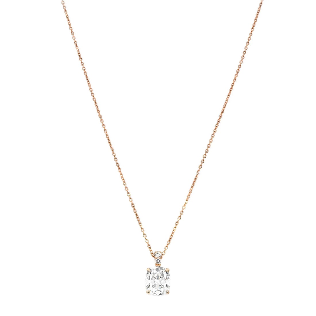 Rachel Koen Cushion Cut Lab Grown Diamond Pendant Necklace 14K Gold 1.57Cttw 18 Inch (1 of 5)