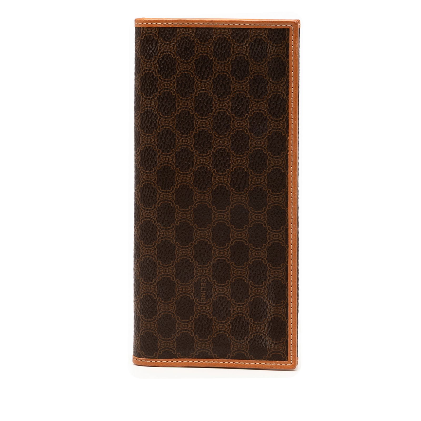 Celine Macadam Brown Coated Canvas Long Wallet with Leather Trim (1 of 7)