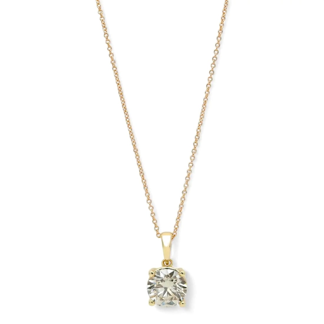 Rachel Koen 14k Yellow Gold Necklace with 2.00ct Lab Grown Diamond Pendant (1 of 6)