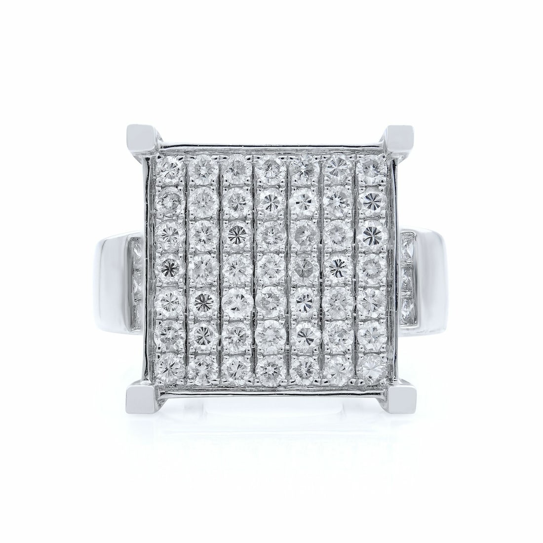 Rachel Koen 14K White Gold Diamond Cocktail Ring 2.00ct Size 7 Adjustable: Rachel Koen 14K White Gold Diamond Cocktail Ring 2.00ct Size 7 Adjustable Elevate your jewelry collection with this stunning Rachel Koen Diamond Cocktail Ring, crafted from luxurious 14K white gold. T