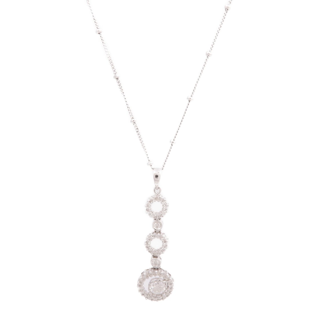 Diamond Pendant on 18K White Gold Necklace (1 of 10)