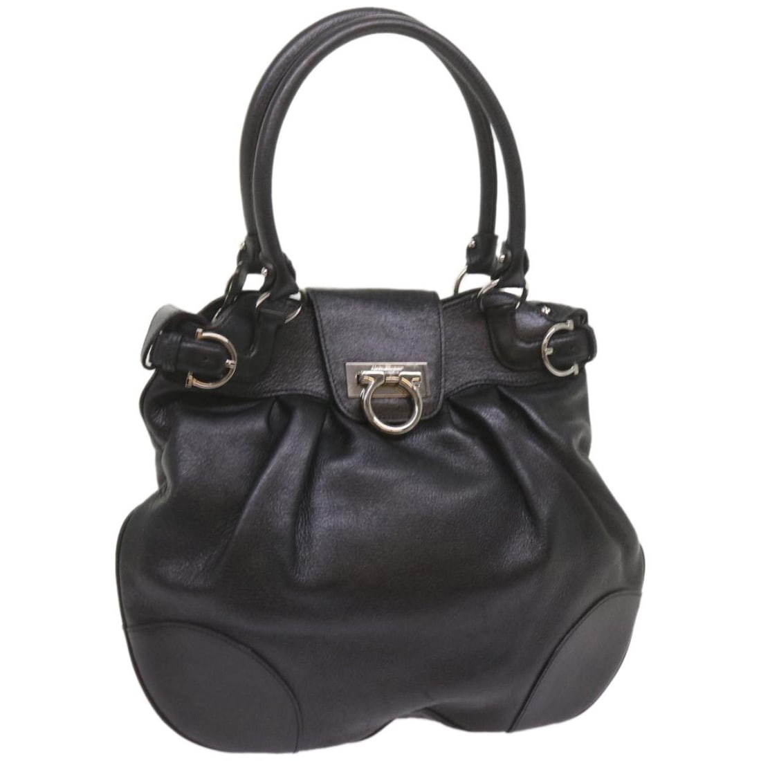 Gancini Black Handbag by Salvatore Ferragamo (1 of 1)