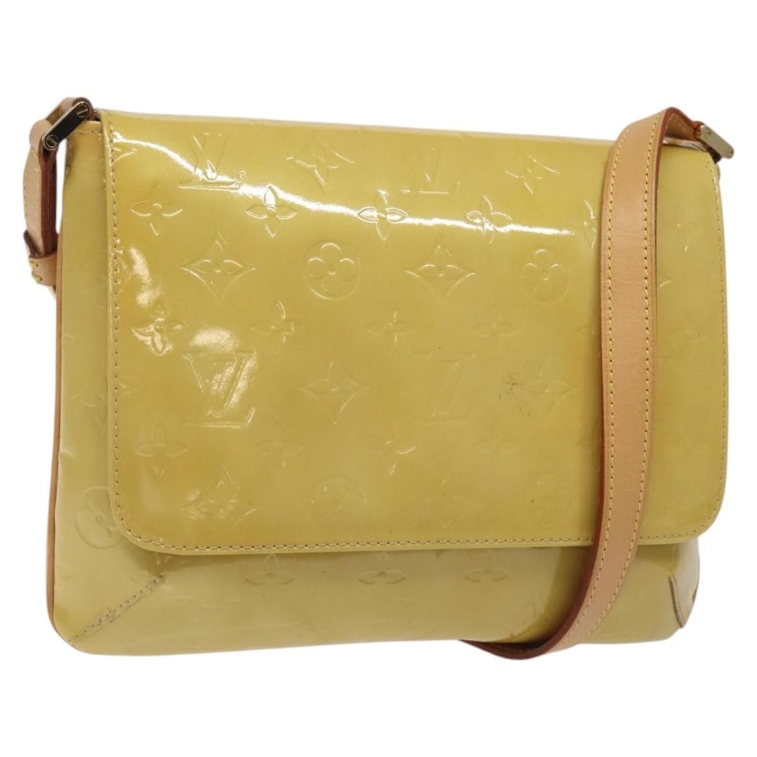 LOUIS VUITTON Monogram Vernis Thompson Street Bag Beige M91301 Auth Made in Spain (1 of 18)