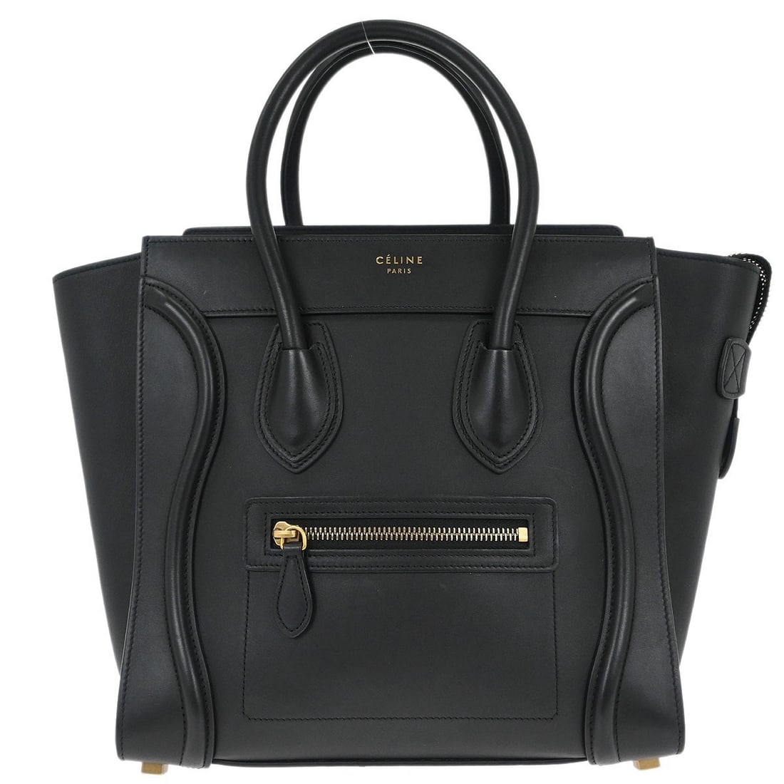 Celine Micro Luggage Tote in Black Leather with Double Handles (1 of 11)