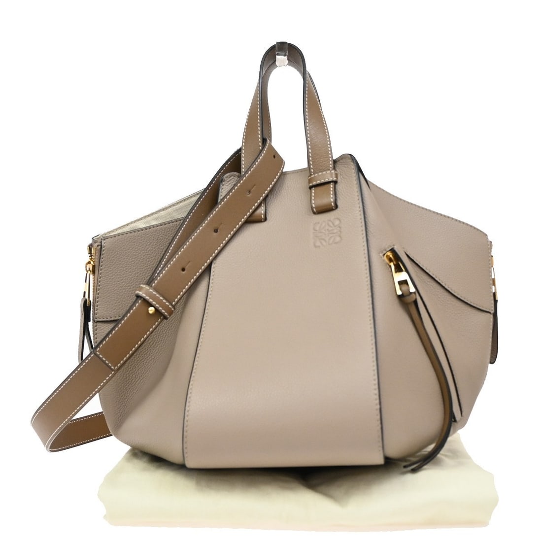 Loewe Beige Hammock Shoulder Bag with Leather Exterior (1 of 1)