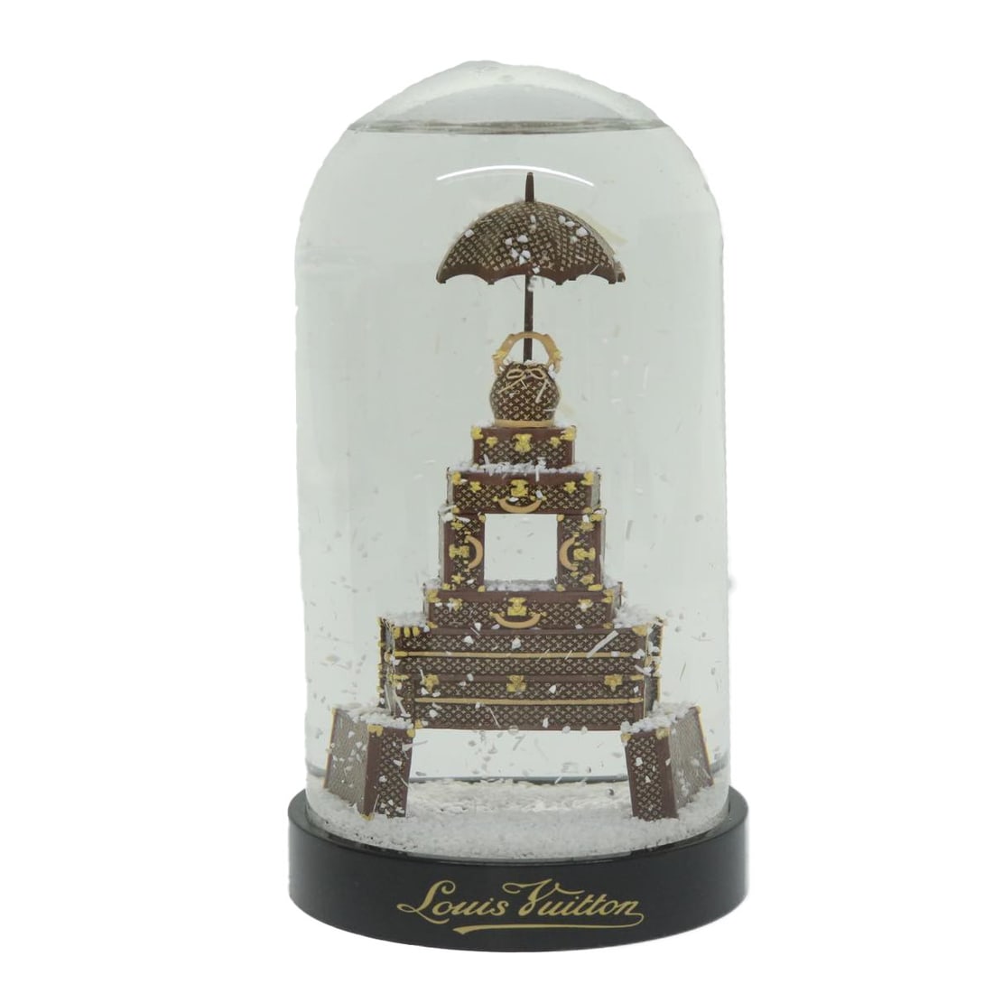 LOUIS VUITTON Eiffel Tower Snow Globe Clear Glass N99229 (1 of 8)