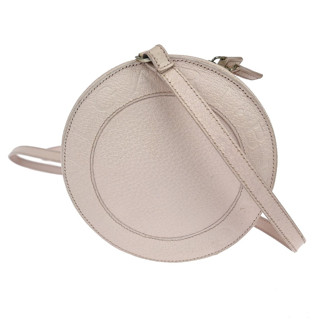 Pink Bvlgari Shoulder Bag for Women: Pink Bvlgari Shoulder Bag for Women This pre-owned Bvlgari shoulder bag features a pink exterior and is designed for women. The bag shows some signs of use, including scuffing and dirt on both the out